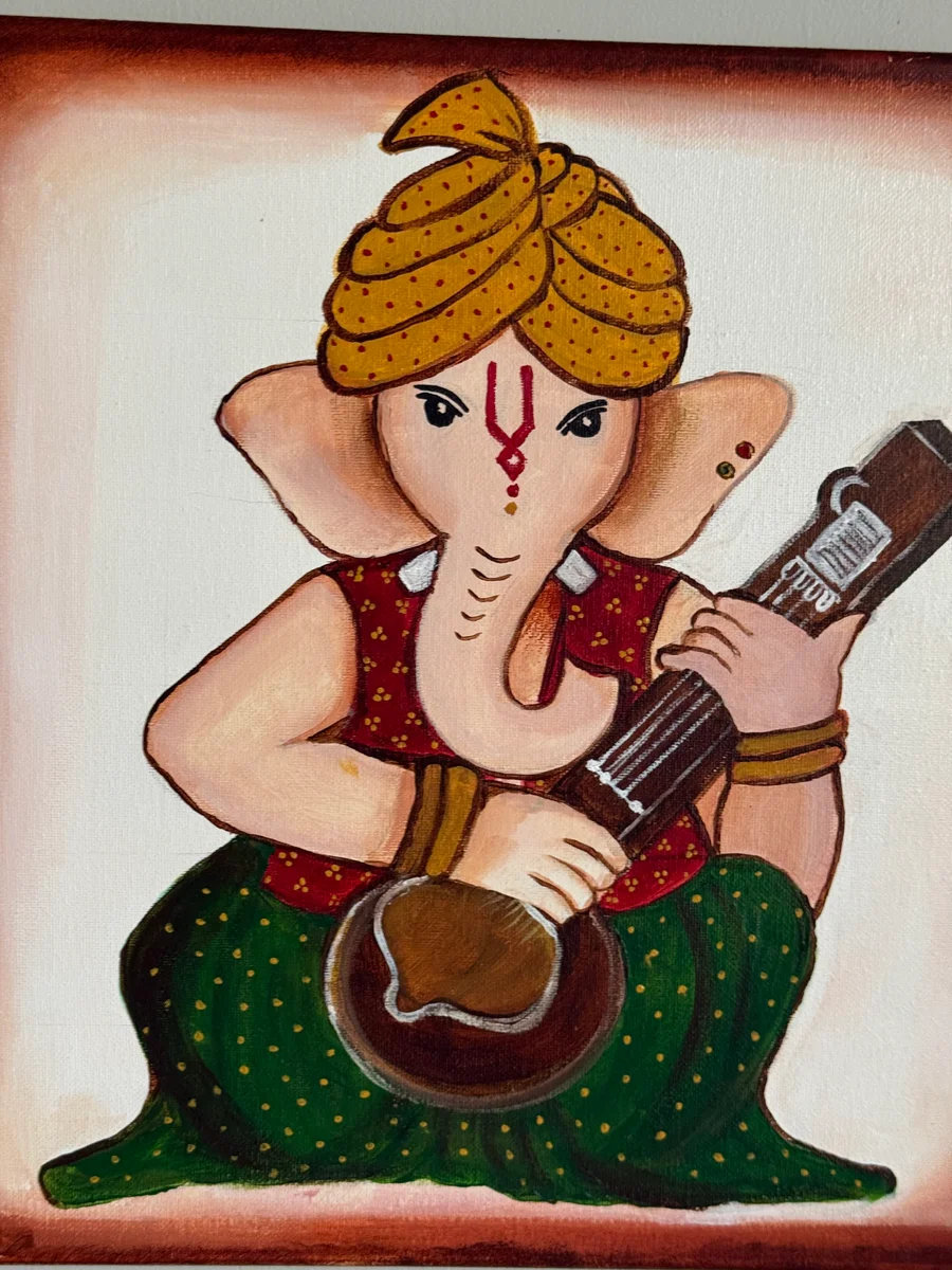 Ganesh playing music